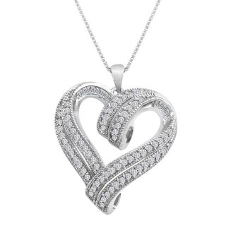 CT. T.W. Diamond Heart Pendant, Womens