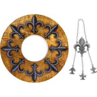 Fleur de Lis Wine Trivet & Wine Bottle Necklace Set