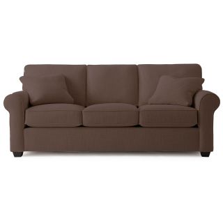 Possibilities Roll Arm 86 Sofa, Mahogany