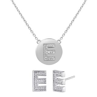 ONLINE ONLY   Diamond Addiction Diamond Accent Initial E Set, Womens