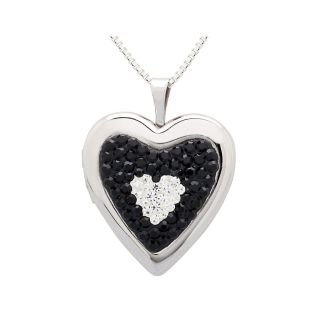 Crystal Locket, Black and White, Womens