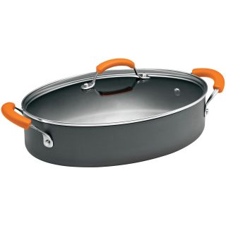 Rachael Ray 5 qt. Hard Anodized II Covered Oval Sauté Pan