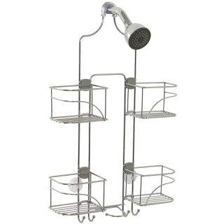 Zenna Home Expandable Shower Caddy, Steel