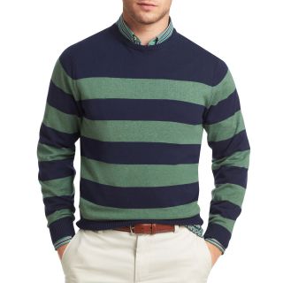 Izod Rugby Crewneck Sweater, Green, Mens