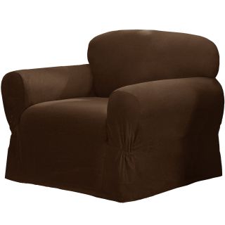 Canvas 1 pc. Chair Slipcover, Chocolate (Brown)