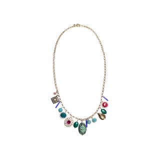 ZOË + SYD Color Treated Jade & Multi Charm Necklace, Womens