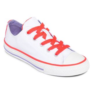 Converse All Star Chuck Taylor Girls Double Tongue Sneakers, White, Girls