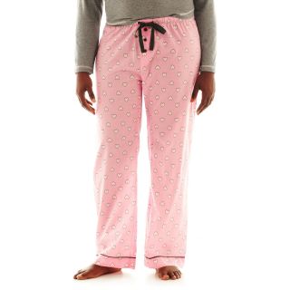 INSOMNIAX Drawstring Sleep Pants   Plus, Pink, Womens