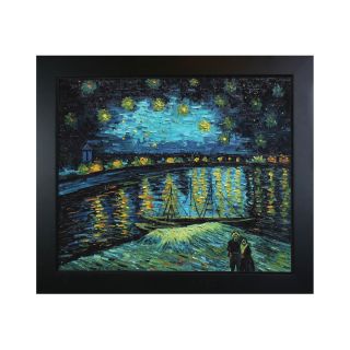 Starry Night over the Rhone Framed Canvas Wall Art