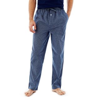 Stafford Woven Sleep Pants, Navy Plaid, Mens