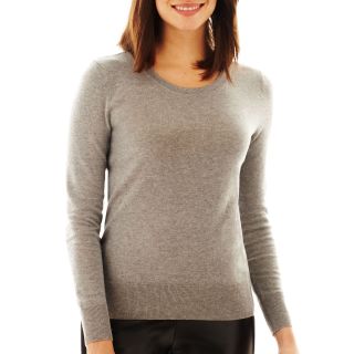 Worthington Essential Crewneck Sweater, Grey, Womens