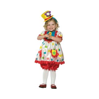 Clown Girls Costume, Red/Blue, Girls