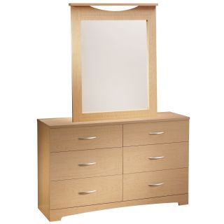 Reese 6 Drawer Dresser or Mirror, Natural