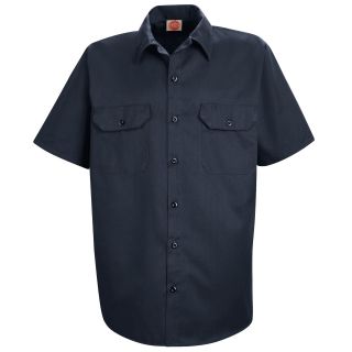 Red Kap ST62 Utility Uniform Shirt, Black, Mens