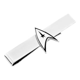 Licensed Star Trek Tie Bar, Silver, Mens