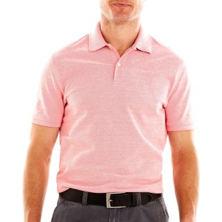 St. Johns Bay Oxford Piqué Polo Shirt, Coral Blossom, Mens