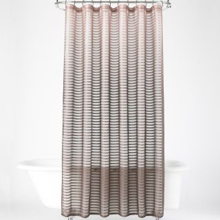ROYAL VELVET Shimmer Stripe Shower Curtain, Mushroom