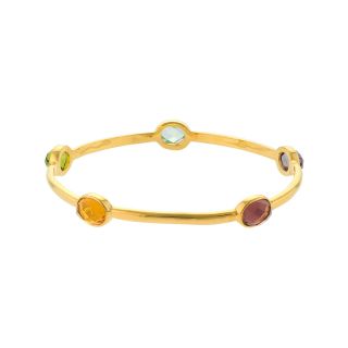 ATHRA 14K Gold Plated Multicolor Resin Bangle, Womens