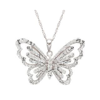 Crystal Butterfly Pendant, Womens