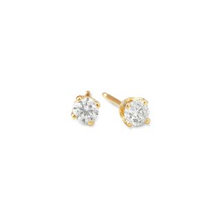 1 CT. T.W. Diamond Stud Earrings 14K Gold, Womens