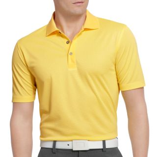 Izod Golf Grid Performance Polo Shirt, Yellow, Mens