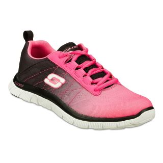 Skechers Flex Appeal Spring Fever Sneakers, Black/Pink, Womens