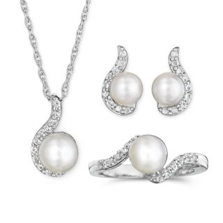 Cultured Freshwater Pearl 3 pc. Jewelry Set, Womens