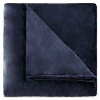 JCP Home Collection  Home Velvet Plush Solid Blanket, Signature Navy