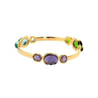 ATHRA 14K Gold Plated Multicolor Resin Bangle, Womens
