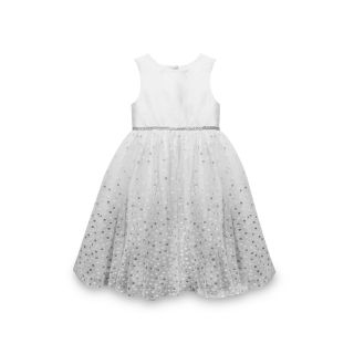 Marmellata Glitter Dot Flower Girl Dress   Girls 12m 6y, White, Girls