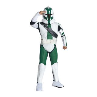 Star Wars Clone Wars Clone Trooper Commander Gree Child Costume, Green/White,