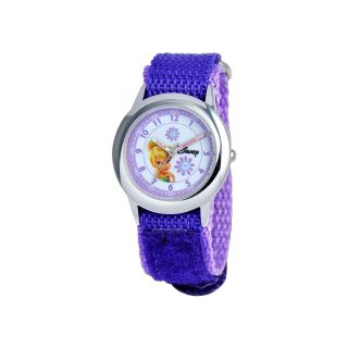 Disney Time Teacher Tinker Bell Purple Fast Strap Watch, Girls