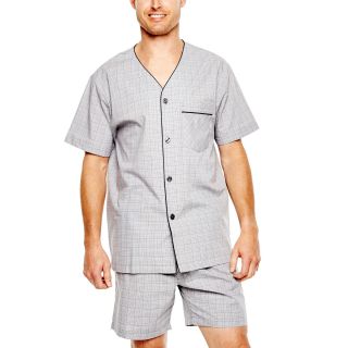 Stafford Essentials Pajama Set   Big and Tall, Gray, Mens