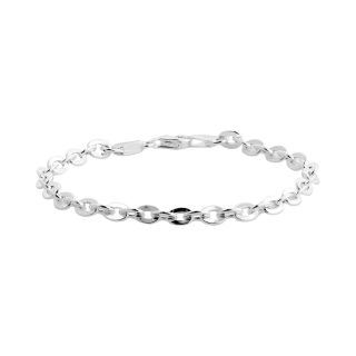 Chain Link Bracelet Sterling Silver, Womens