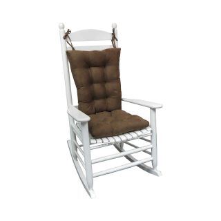 Microsuede Gripper 2 Piece Chair Cushion Set, Brown