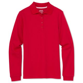 Izod Long Sleeve Polo Shirt   Girls 4 18 and Girls Plus, Red, Girls
