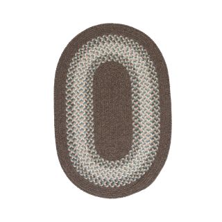 Oak Valley Reversible Braided Oval Rugs, Bark