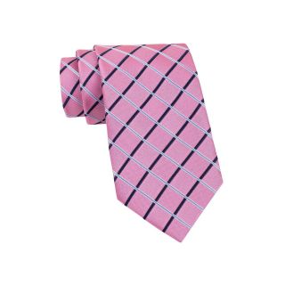 Izod Grid Tie, Pink, Mens