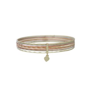 10K Tri Color Gold 7 pc. Bangle Set, Womens