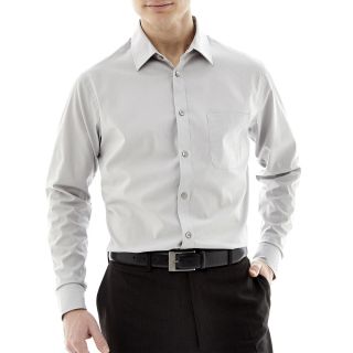 Van Heusen Traveler Button Front Shirt, Grey, Mens