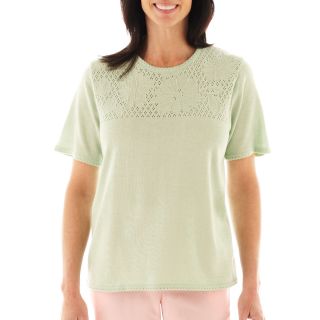 Alfred Dunner Garden District Sweater Shell, Mint (Green), Womens