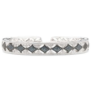 1/3 CT. T.W. Diamond Cuff Bracelet Sterling, Womens