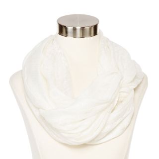 MIXIT Solid Infinity Scarf, White, Womens