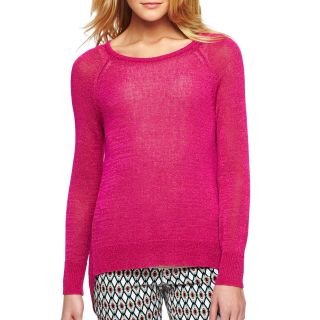 Bisou Bisou Split Back High Low Sweater, Pink, Womens