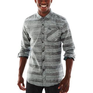 Zoo York Long Sleeve Flannel Woven Shirt, Black, Mens