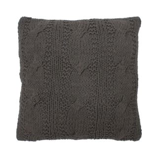 Corbin 18 Knitted Decorative Pillow, Gray