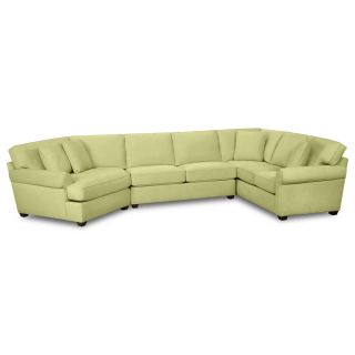 Possibilities Roll Arm 3 pc. Right Arm Sofa Sectional, Kiwi