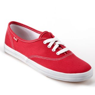 Keds Champion Canvas Lace Up Sneakers, Red, Womens