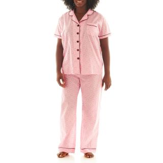 INSOMNIAX Pajama Set   Plus, Pink, Womens