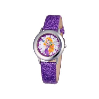 Disney Rapunzel Glitz Tween Purple Leather Strap Watch, Girls